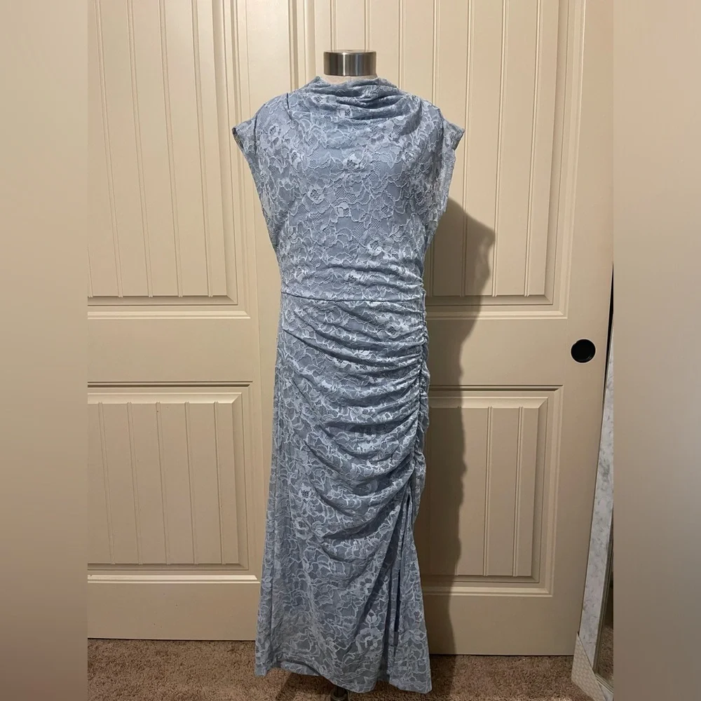 Anthropologie The Maya Ruched Cowl-Neck Dress: Lace Edition - Picture 1 of 10